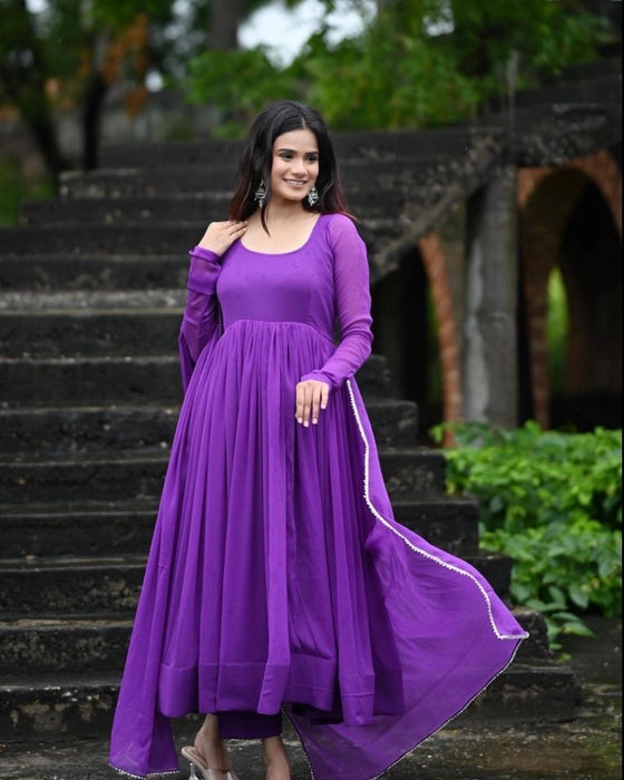 PURPLE ANARKALI